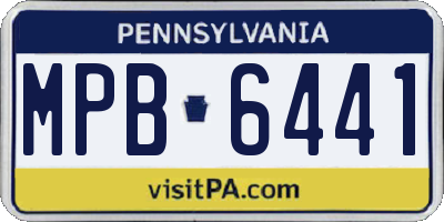 PA license plate MPB6441