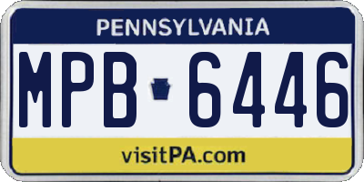 PA license plate MPB6446
