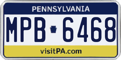 PA license plate MPB6468