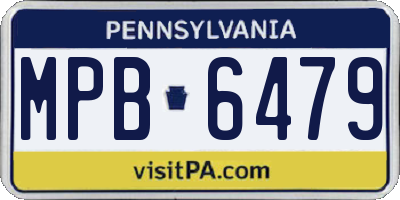 PA license plate MPB6479