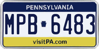 PA license plate MPB6483