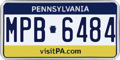 PA license plate MPB6484
