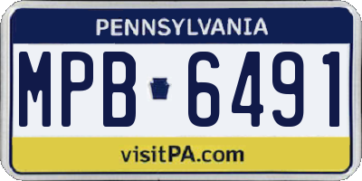 PA license plate MPB6491
