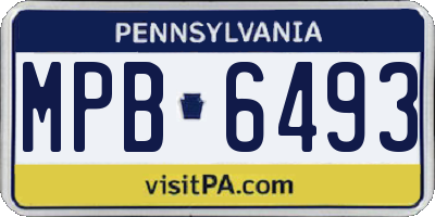 PA license plate MPB6493