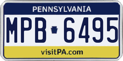 PA license plate MPB6495