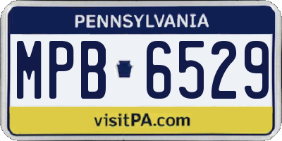 PA license plate MPB6529