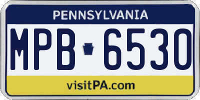 PA license plate MPB6530