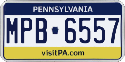 PA license plate MPB6557