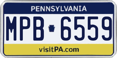 PA license plate MPB6559