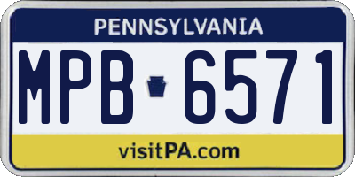 PA license plate MPB6571