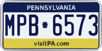 PA license plate MPB6573