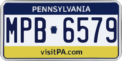 PA license plate MPB6579