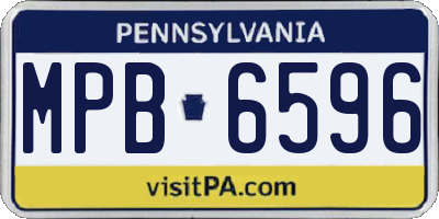 PA license plate MPB6596
