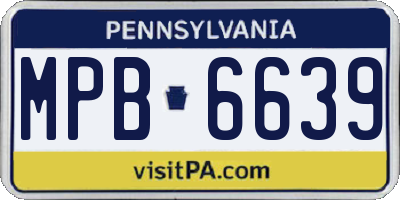 PA license plate MPB6639