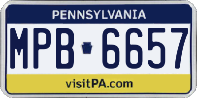 PA license plate MPB6657