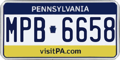 PA license plate MPB6658