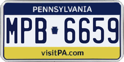 PA license plate MPB6659