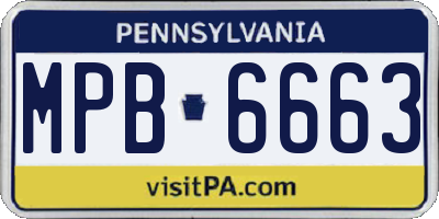 PA license plate MPB6663