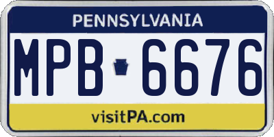 PA license plate MPB6676