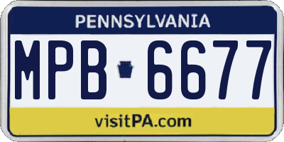 PA license plate MPB6677