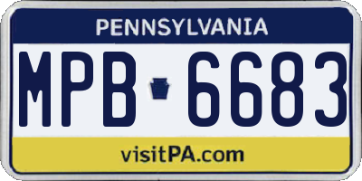 PA license plate MPB6683