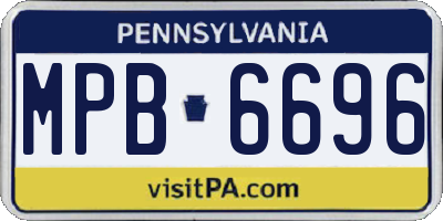 PA license plate MPB6696
