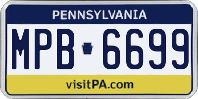 PA license plate MPB6699