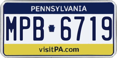 PA license plate MPB6719