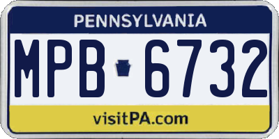 PA license plate MPB6732