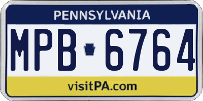 PA license plate MPB6764