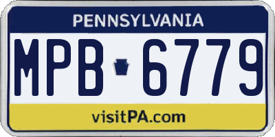 PA license plate MPB6779
