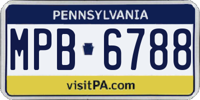 PA license plate MPB6788