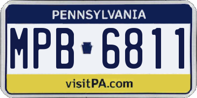 PA license plate MPB6811