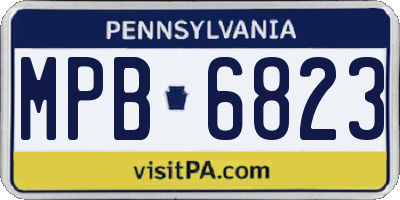 PA license plate MPB6823