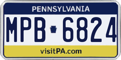 PA license plate MPB6824