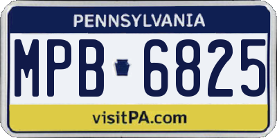 PA license plate MPB6825