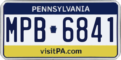 PA license plate MPB6841