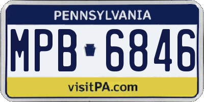 PA license plate MPB6846