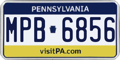 PA license plate MPB6856