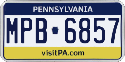 PA license plate MPB6857
