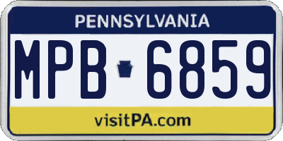 PA license plate MPB6859
