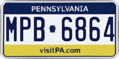 PA license plate MPB6864
