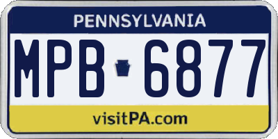 PA license plate MPB6877