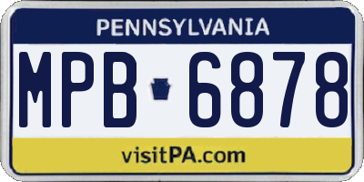 PA license plate MPB6878
