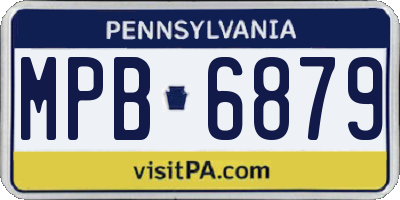 PA license plate MPB6879