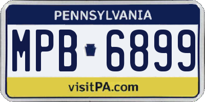 PA license plate MPB6899