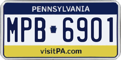 PA license plate MPB6901