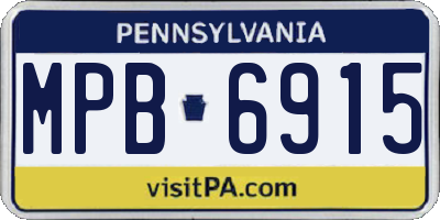PA license plate MPB6915