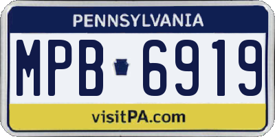 PA license plate MPB6919
