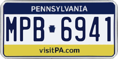 PA license plate MPB6941